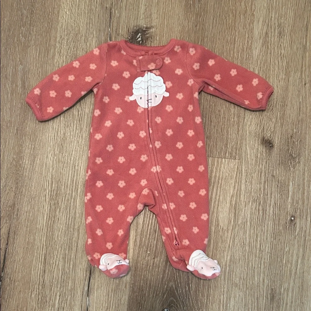 Carter’s Pink Sheep Print Baby One Piece